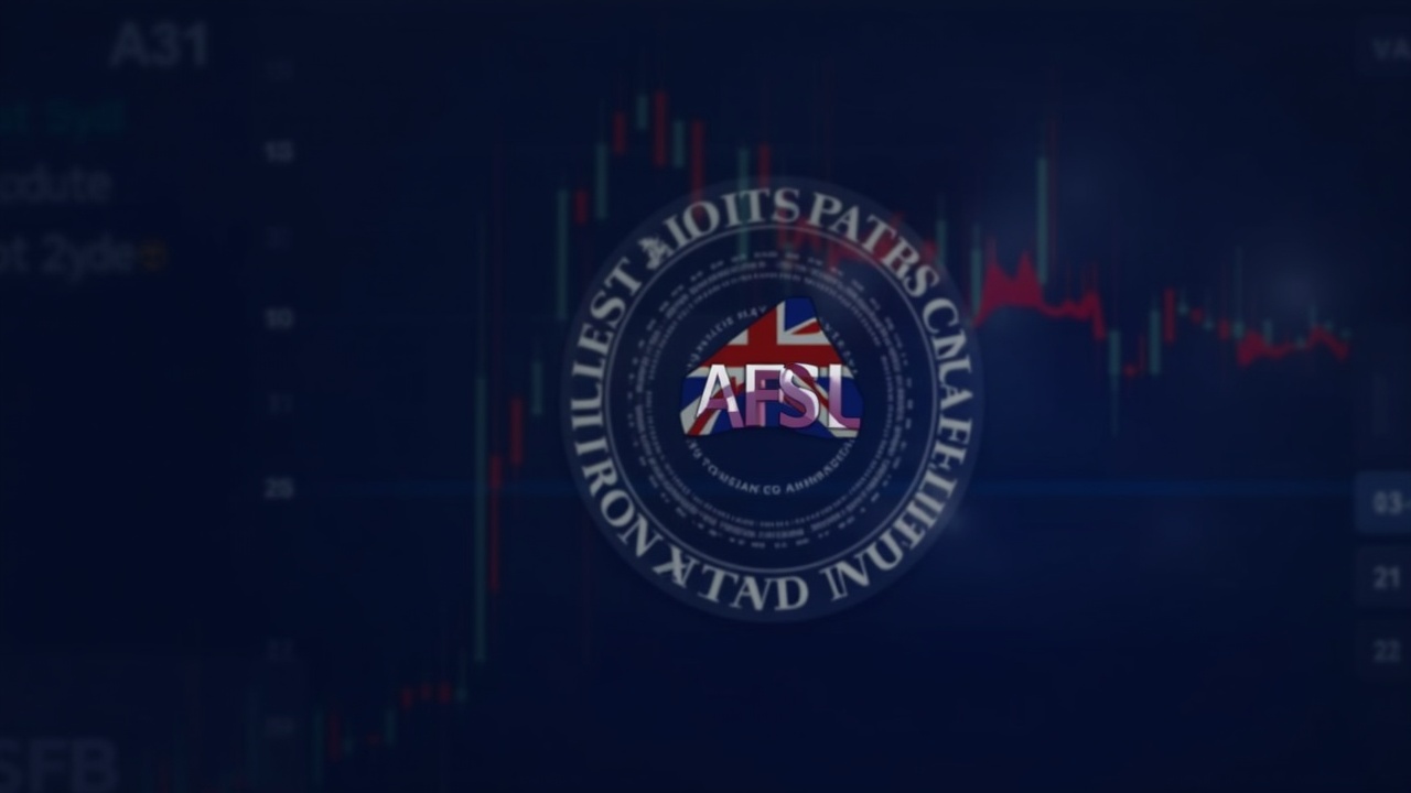 Cryptocurrency exchange dashboard with AFSL seal and colors of the Australian flag.