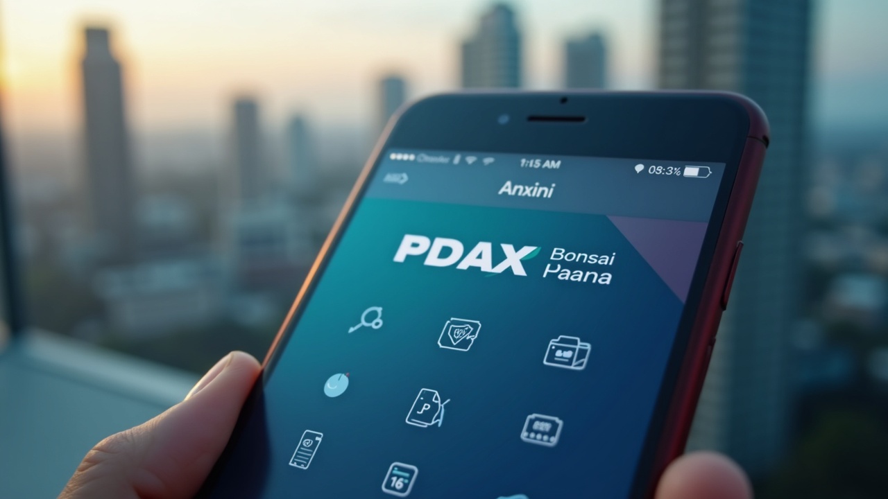 Smartphone screen showing tokenized assets with PDAX Bayani and BayaniChain branding, wallet icons.