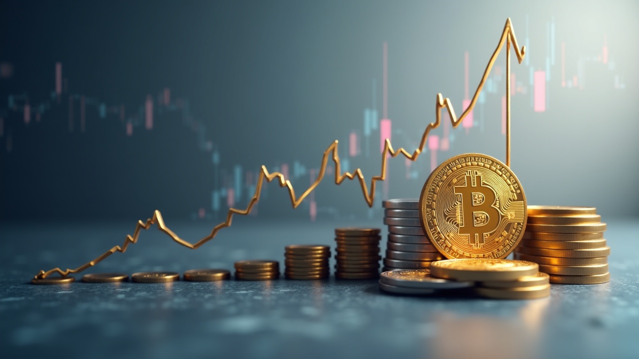 Photorealistic header: Bitcoin ETF logos with a rising chart on a neutral backdrop, signaling BTC leadership at 60%.