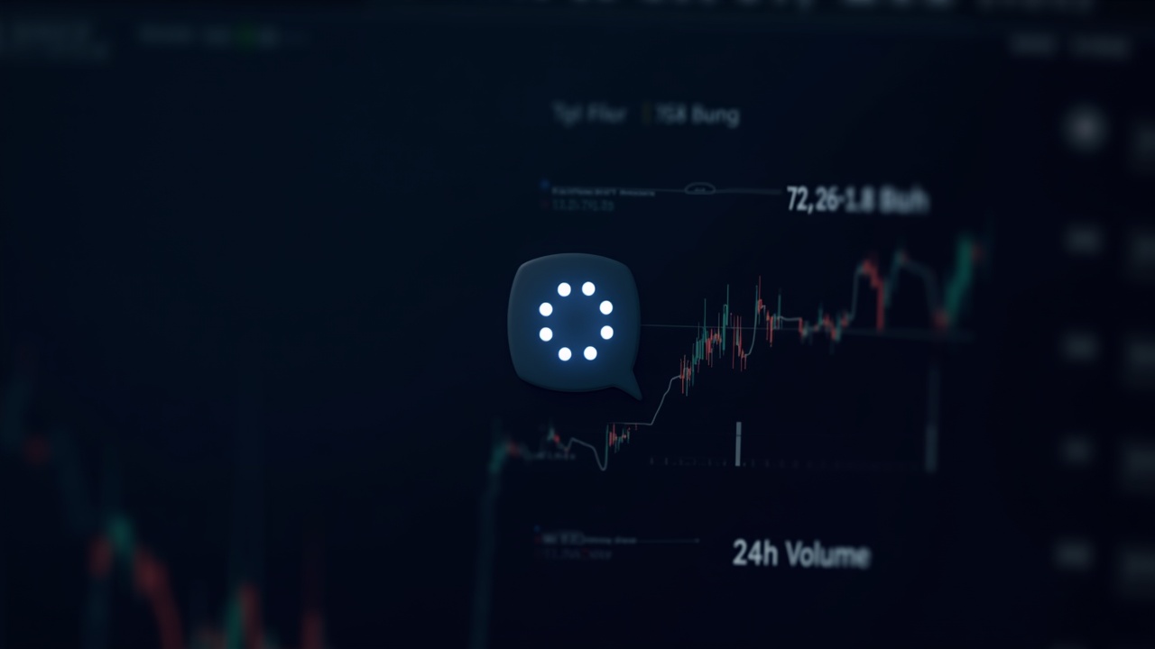 Polkadot DOT logo on a trading dashboard showing a tight 1.72–1.86 band and steady 24h volumes.