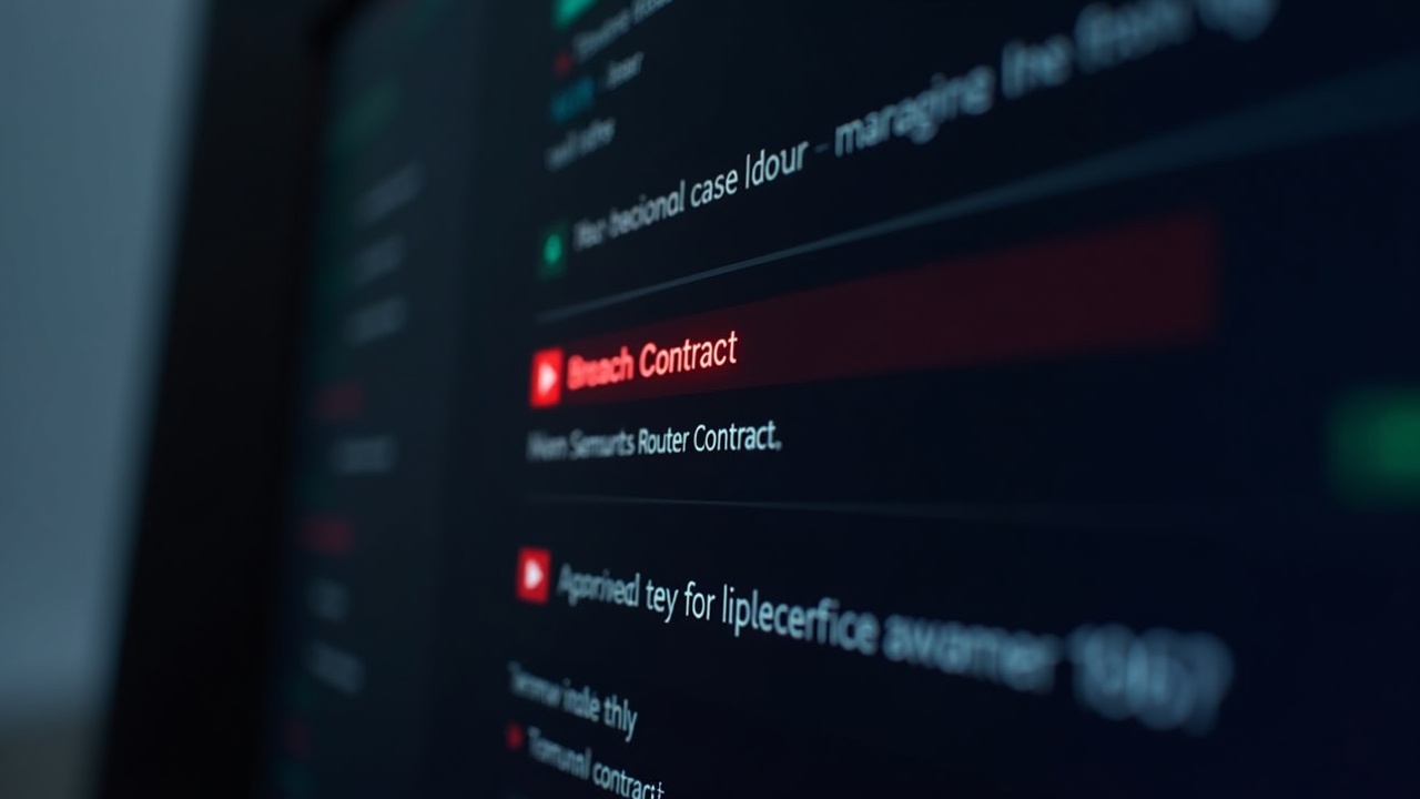 Close-up of a crypto wallet screen showing a red breach alert tied to a router contract, highlighting one-time approvals.
