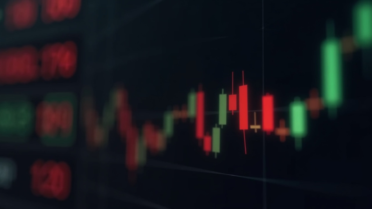 Photorealistic header: memecoin price ticker with red/green bars signaling volatility and liquidity risk.