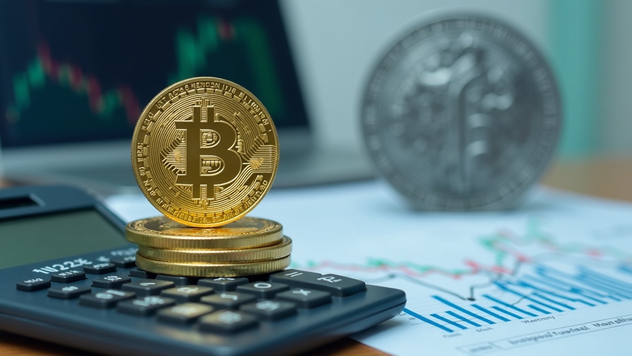 Photorealistic header: Bitcoin on a calculator, sinking treasury chart, blurred IMF emblem, signaling sovereign risk.