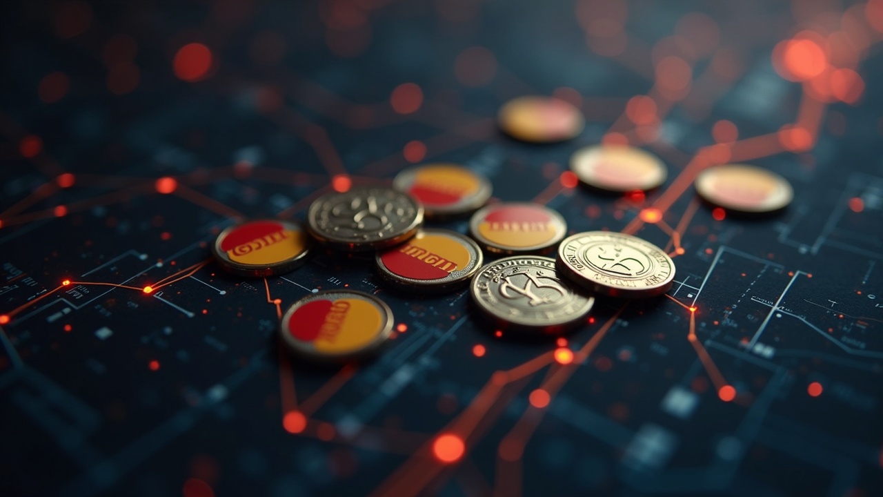 Photoreal Mastercard token rails morph into a digital stablecoin network, signaling AI-driven disruption in payments.