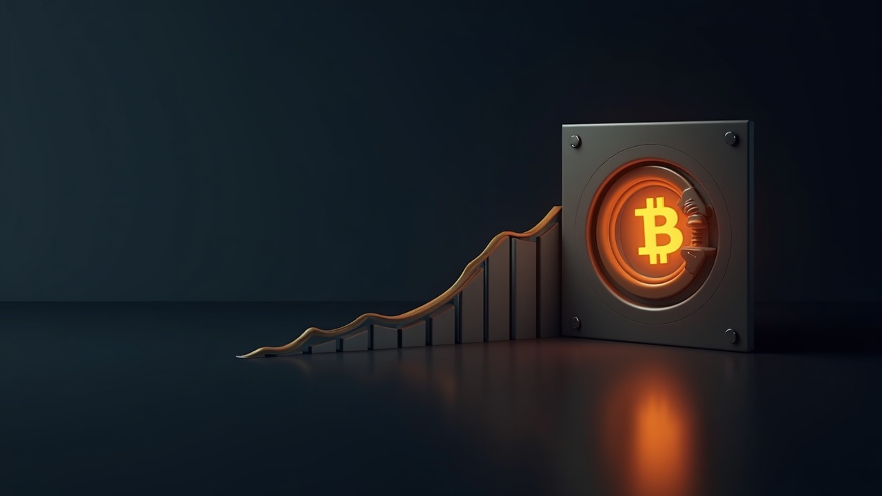 Editorial header showing a corporate balance sheet with a glowing Bitcoin symbol, upward charts, and a vault silhouette.