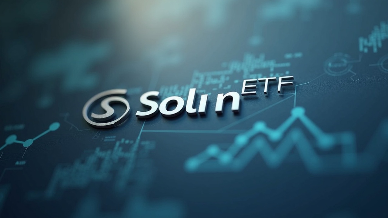 Close-up of the Solana logo blending with an ETF wrapper to symbolize institutional access to Solana exposure.