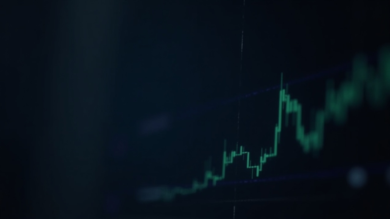 Photoreal close-up of a trading desk with rising charts and a Robinhood-inspired motif, plus Trump Accounts custody theme.