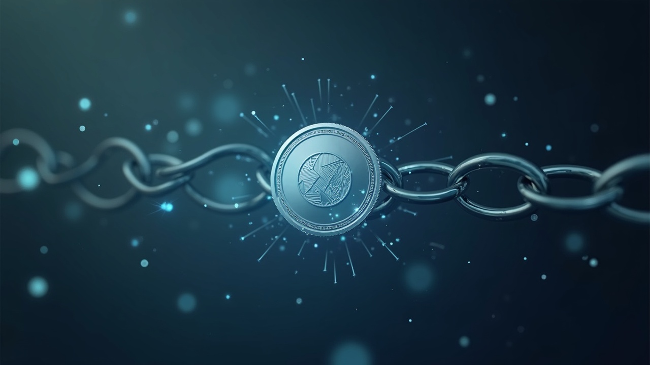 Photorealistic scene of a Solana SOL token moving toward a bankruptcy wallet with an on-chain overlay