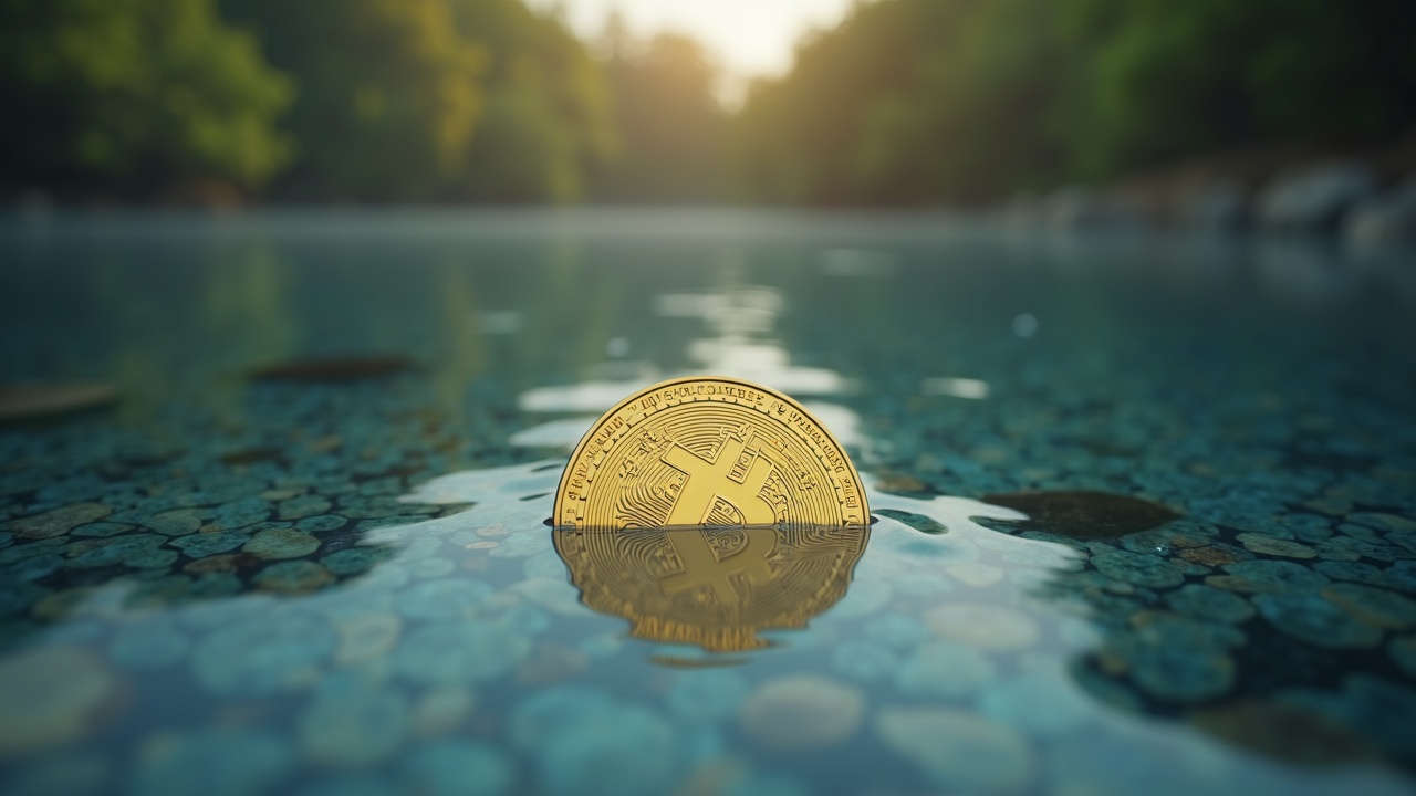 Photorealistic editorial of a drained stablecoin pool with a massive WLFI stake, signaling governance risk and liquidity stress.