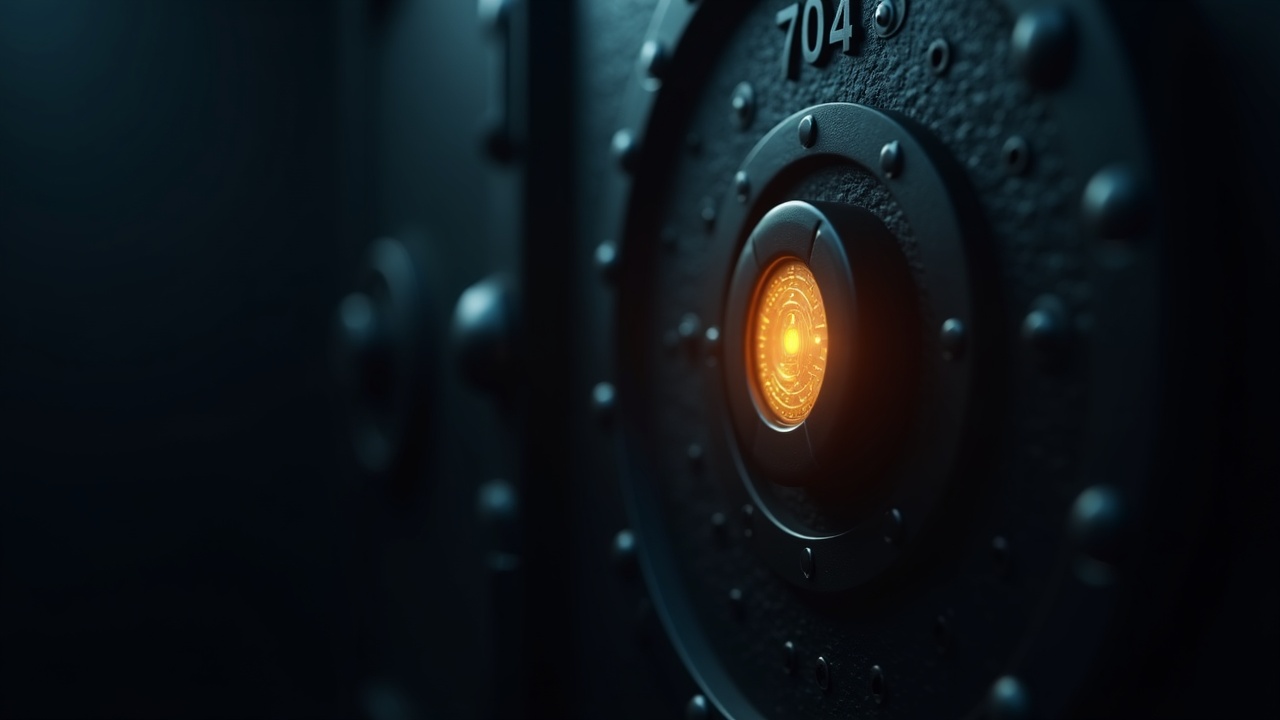 Close-up of a crypto wallet vault on Base with a glowing breach lock, signaling security risk and ongoing investigation.