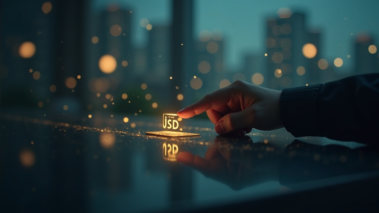 Photorealistic header: detective tracing a digital transfer trail with USDT icons and gold bar silhouettes against a Nairobi skyline