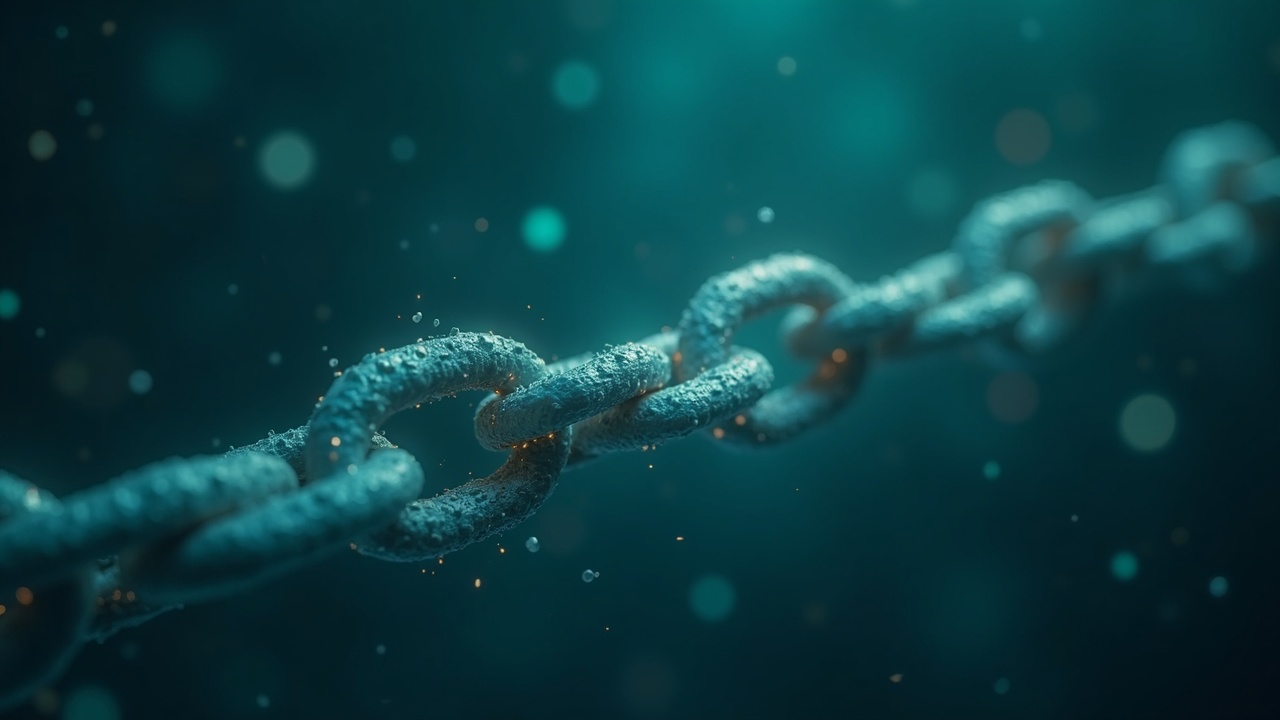 Close-up of a cross-chain bridge between Ethereum and BSC, with a breach glow and rising mint counter