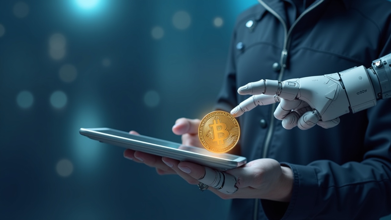 Photoreal AI agent wallet making a micro-stablecoin payment on Solana via Pay.sh, with subtle Google Cloud branding.