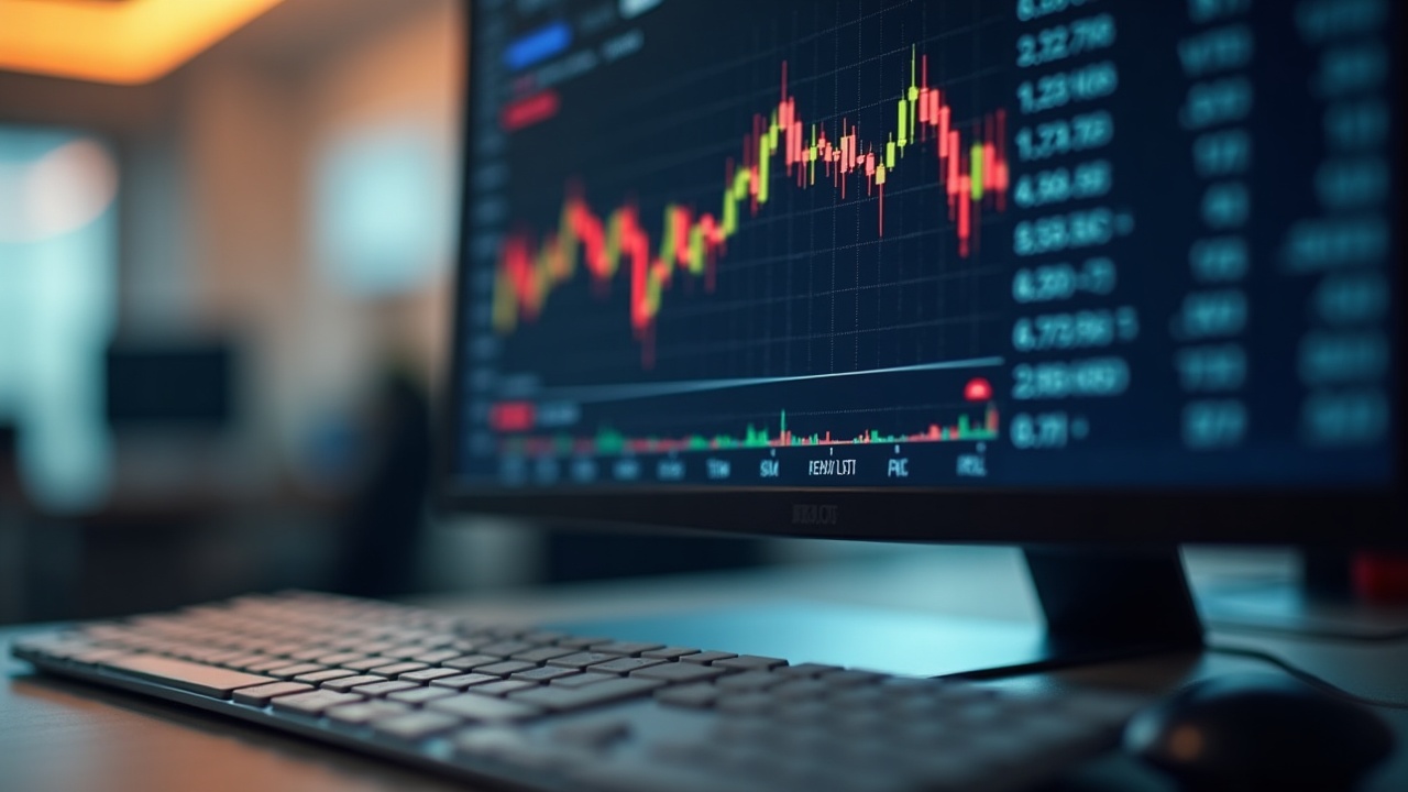 Close-up of a sleek crypto trading desk with ARXUSDT and OUSDT on screen, signaling innovation and risk control.