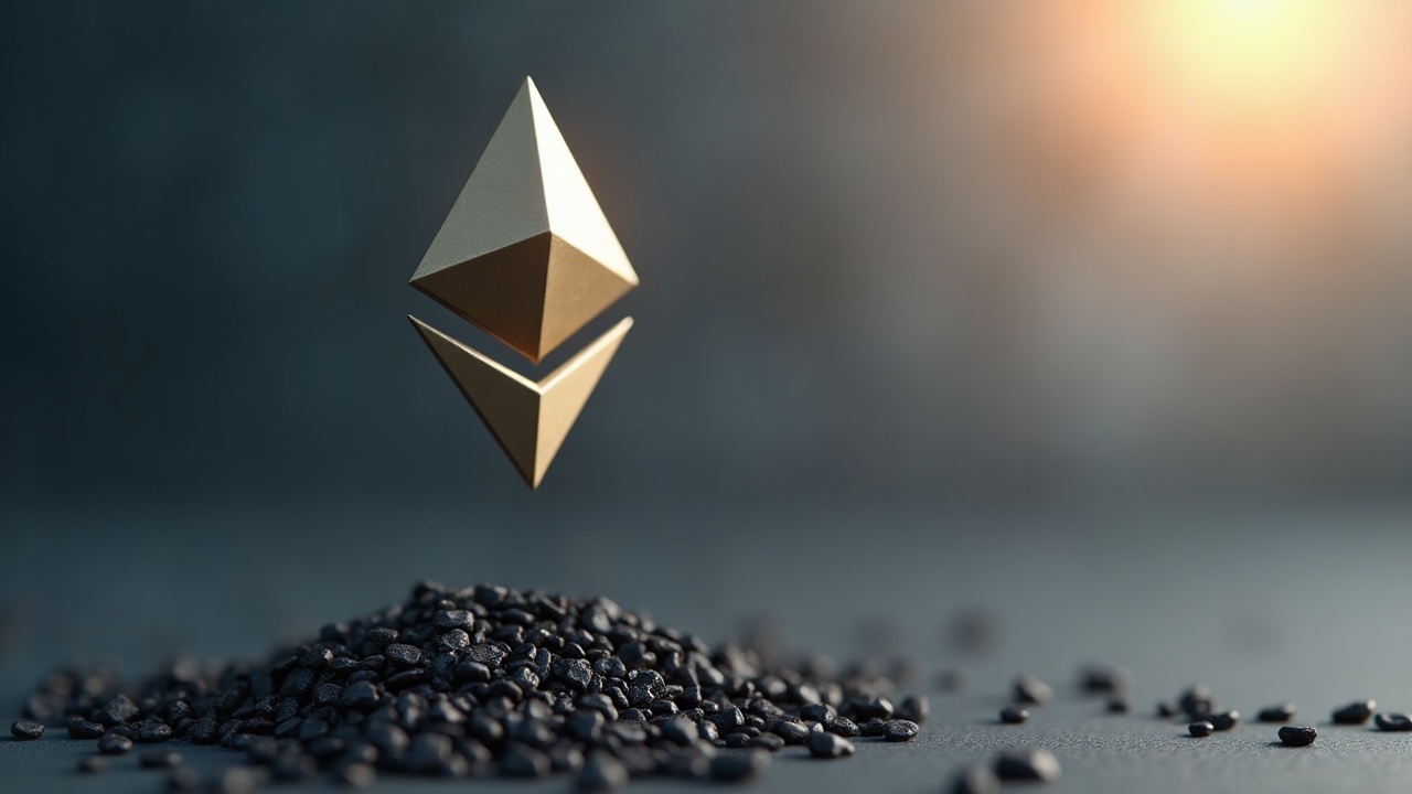 Close-up, photorealistic shielded transfer icon rising over a minimalist Ethereum L1 backdrop, highlighting native privacy.