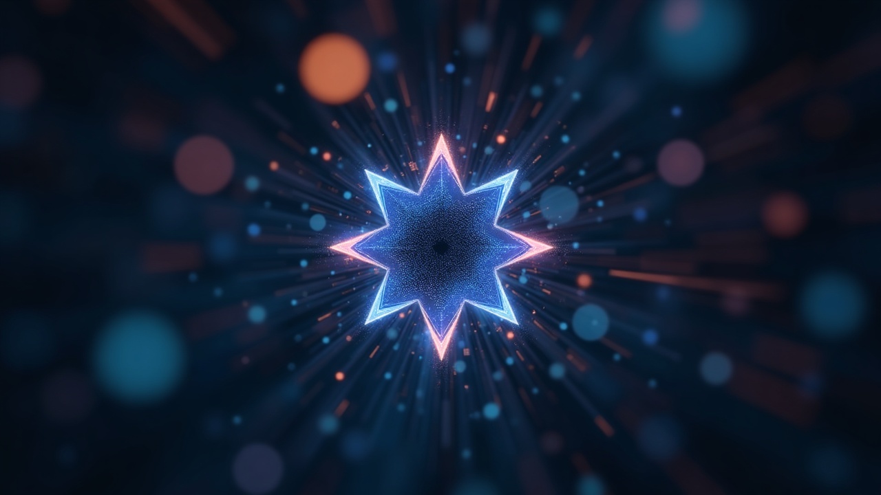 Stellar logo fused with quantum circuitry over a cool data-center backdrop, signaling quantum-safe network migration.