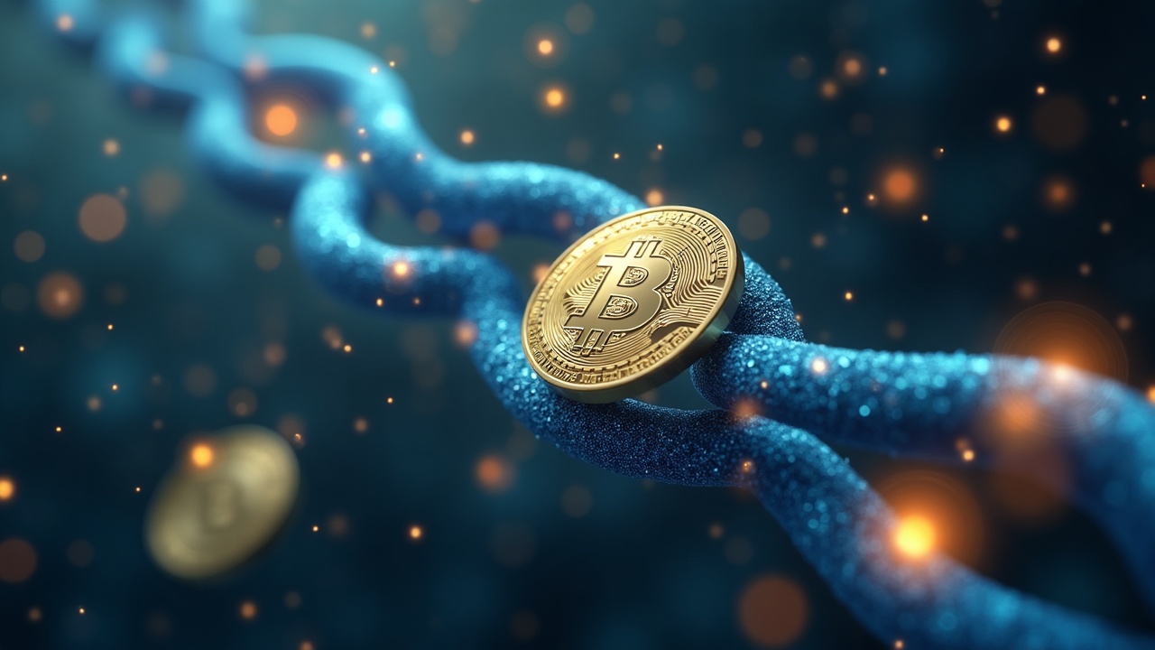 Photorealistic scene showing Uniswap liquidity flowing along the Arc chain, with soft lighting and blurred background.