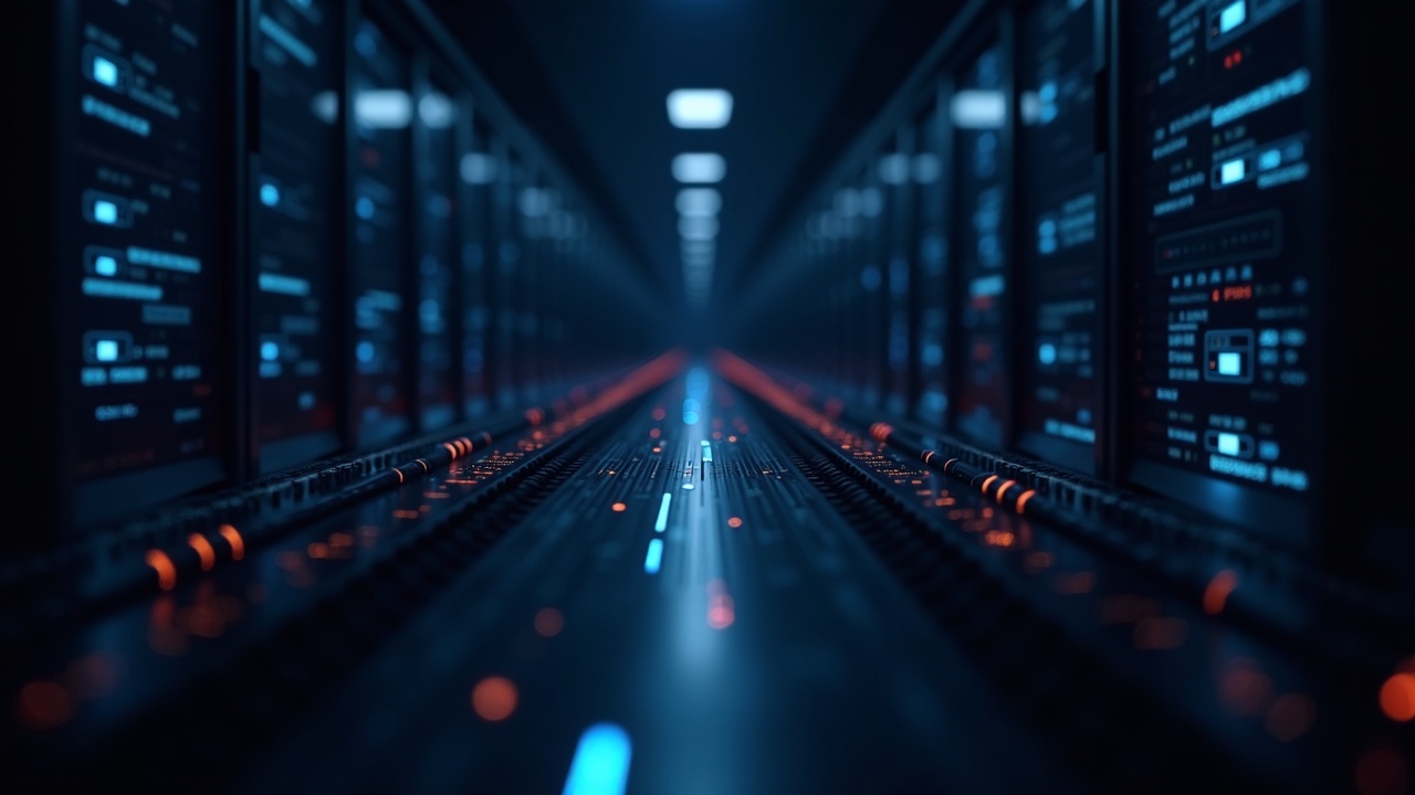 Close-up of a crypto routing hub in a sleek data center, glowing lines visualize volume moving from small TVL to large trades.