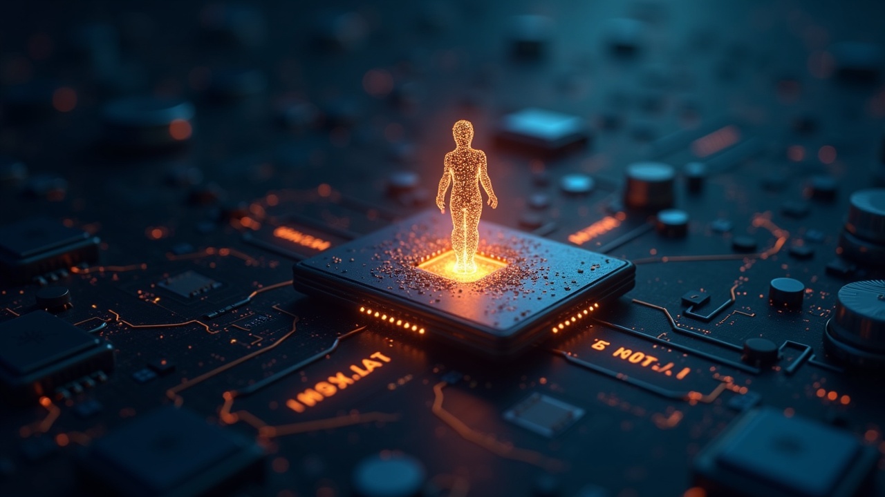 Photorealistic header: secure hardware enclave, glowing AI silhouette, encrypted streams across ledgers, NEAR logo.