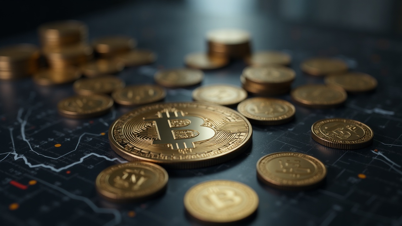 Photorealistic vault of tokenized assets linking traditional finance to on-chain infrastructure, shallow depth.