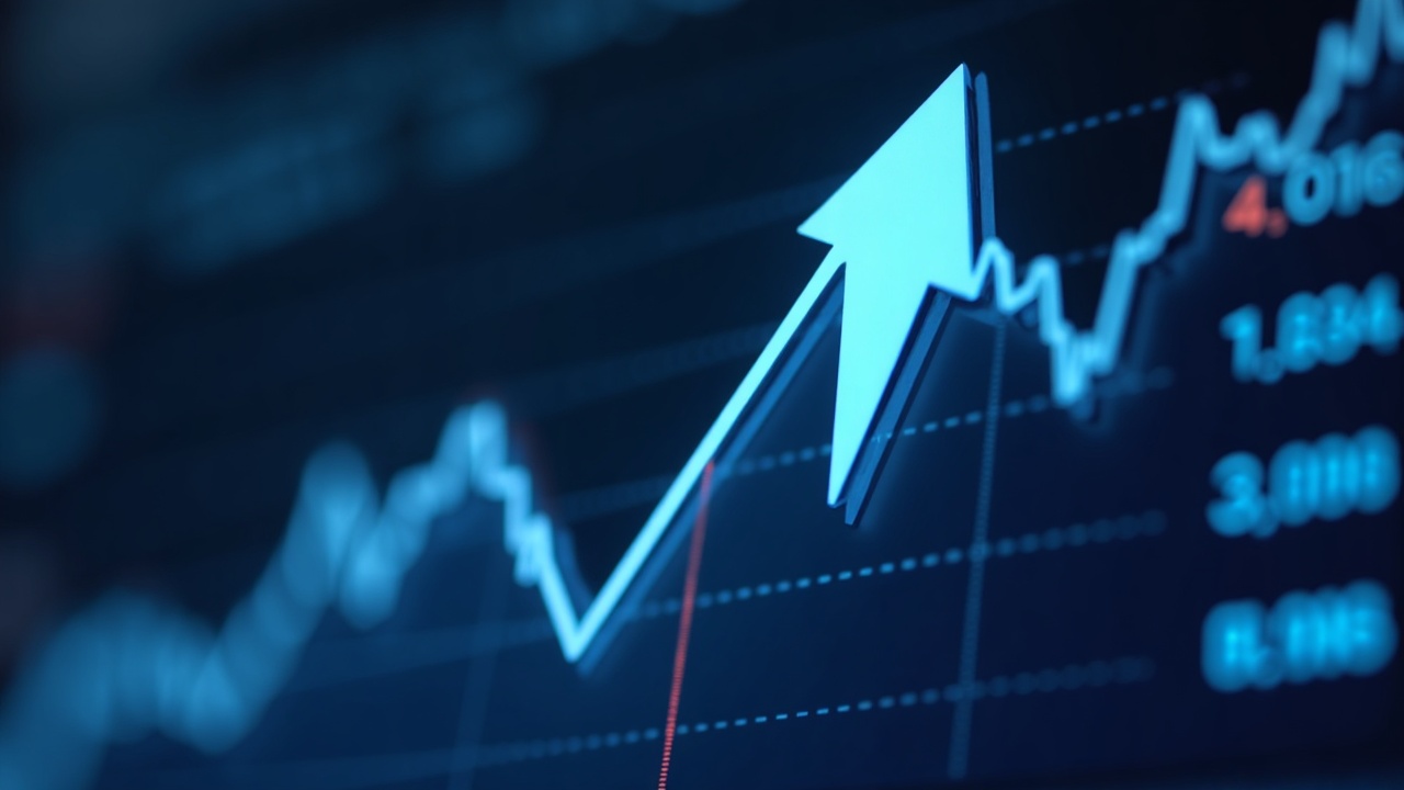Photorealistic close-up of a PUMP token icon rising on a sleek market dashboard with Solana-blue accents and a price spike.