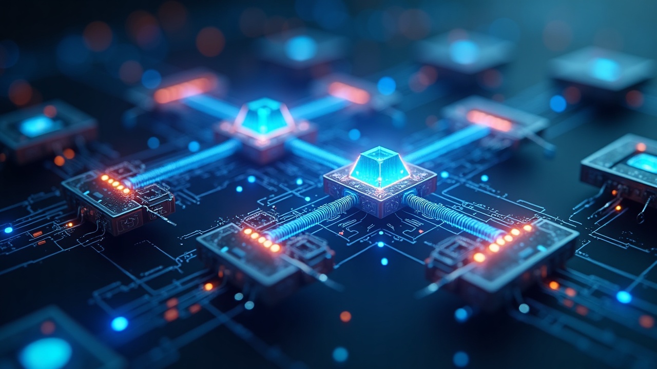 Photorealistic header showing glowing modular blocks representing Uniswap v4 hooks linking permissioned pools in a sleek DeFi interface.