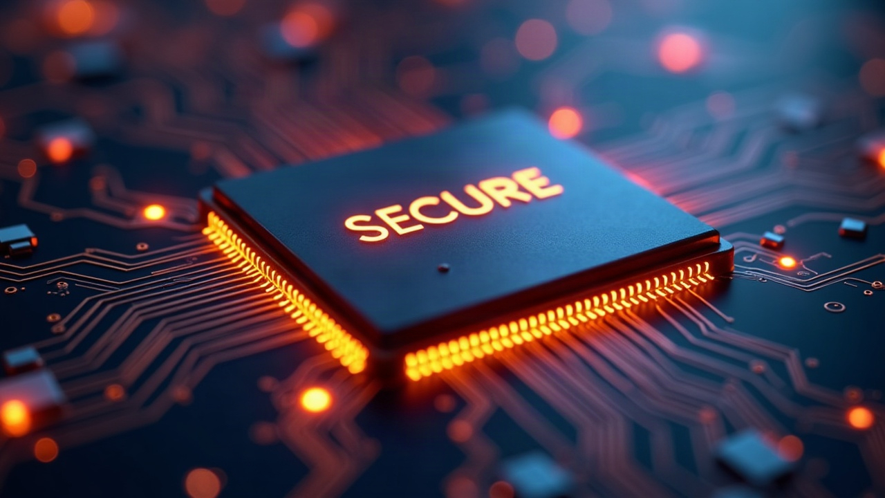 Photorealistic close-up of a secure enclave chip glowing with attestation, symbolizing verifiable zero-trust computation.