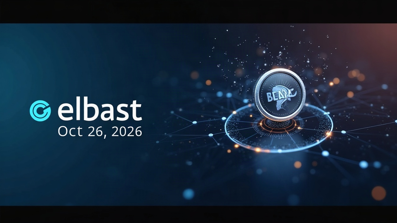 Photorealistic header of paused BLAST token on Coinbase UI with countdown to Oct 26, 2026 and dissolving Blast network.