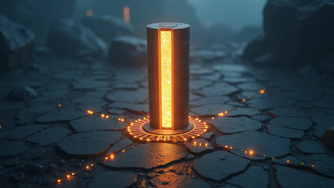 Photoreal Ragnarok Online Landverse: central server pillar with two channels—Manual and Auto-Hunt—on a blockchain grid.