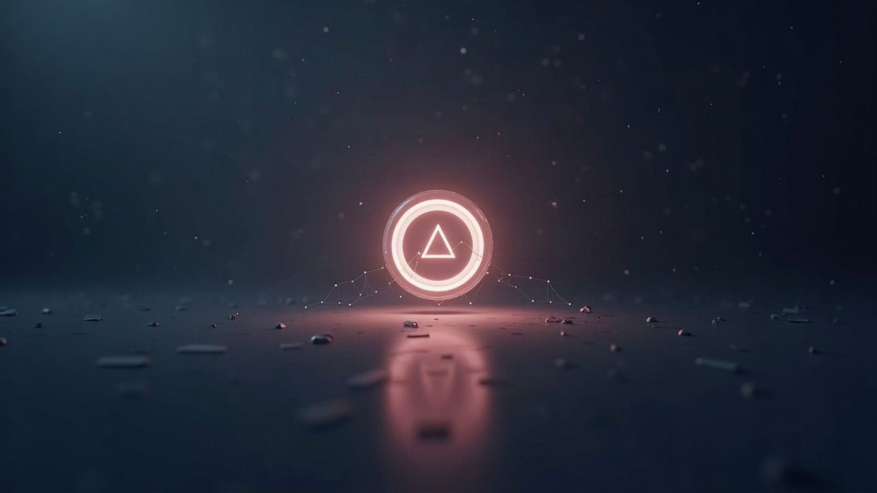 Centered USDG symbol with subtle Arbitrum glow in cool neutral tones